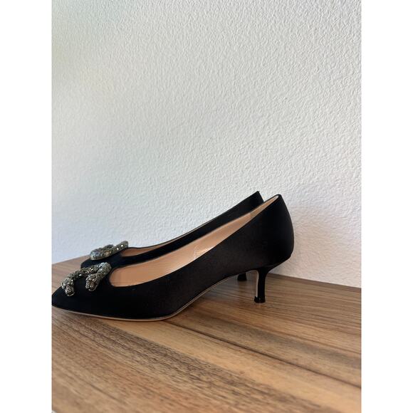 Gucci Black Satin Dionysus Crystal Pumps – Size 36 - Picture 3 of 4